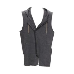 UNDERCOVER 2007 gilet con cappuccio in misto lana e angora con bordi grezzi JP3 L