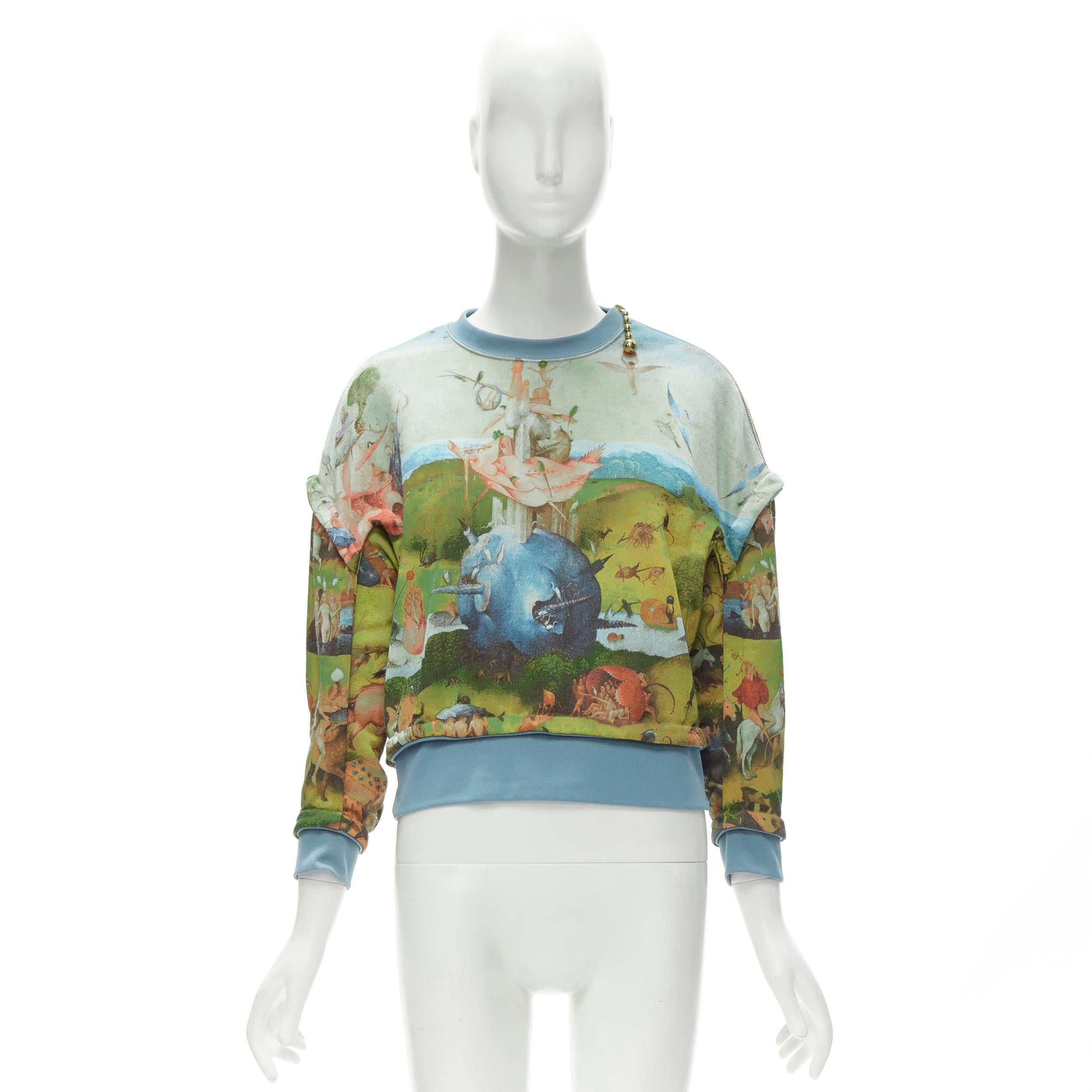 UNDERCOVER 2015 Hieronymus Bosche blue print sweater JP2 M 6