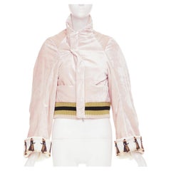 UNDERCOVER 2017 pale pink fairy graphic velvet blouson crop jacket JP2 M
