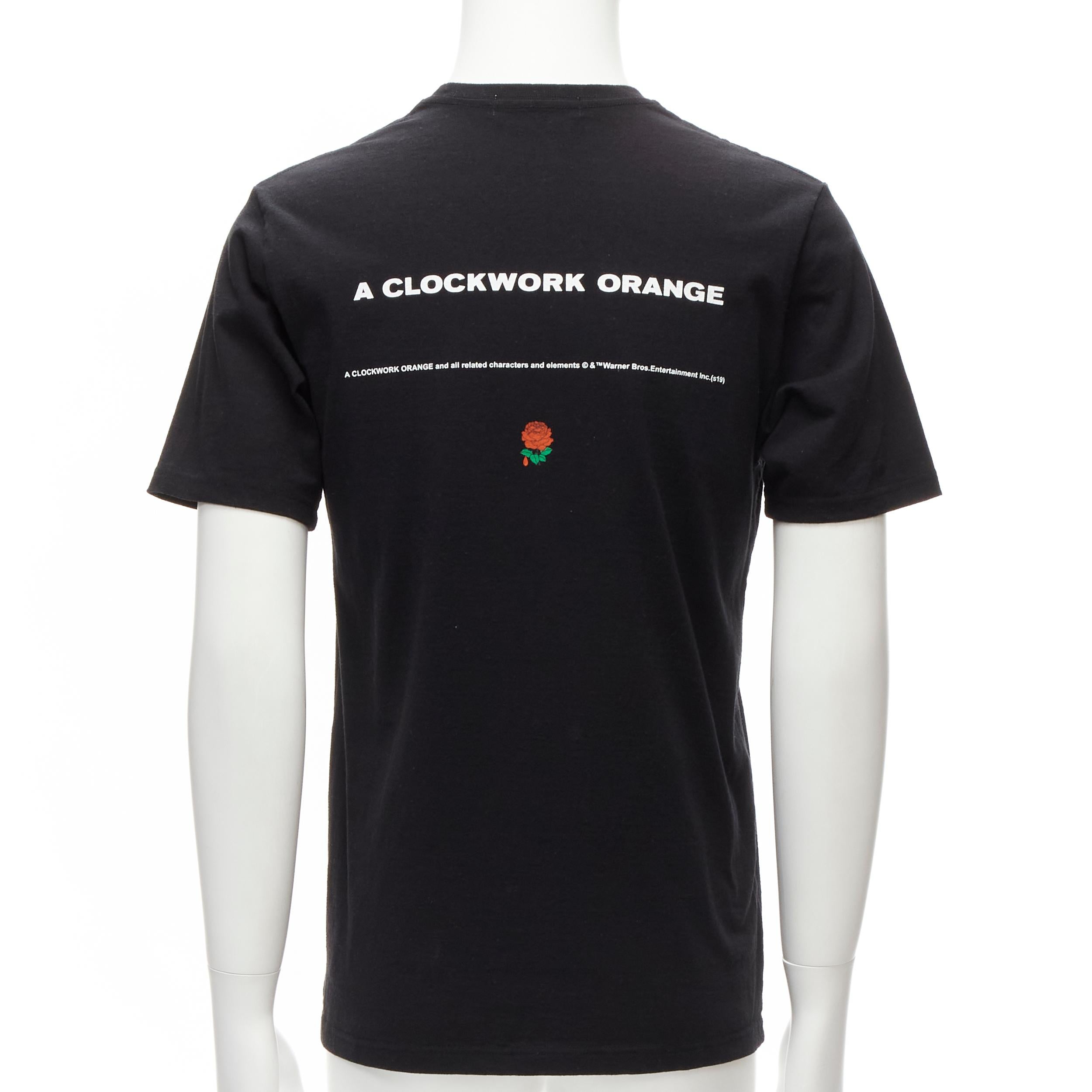 Men's UNDERCOVER 2019 Clockwork Orange black vampire rose print tshirt JP2 M For Sale
