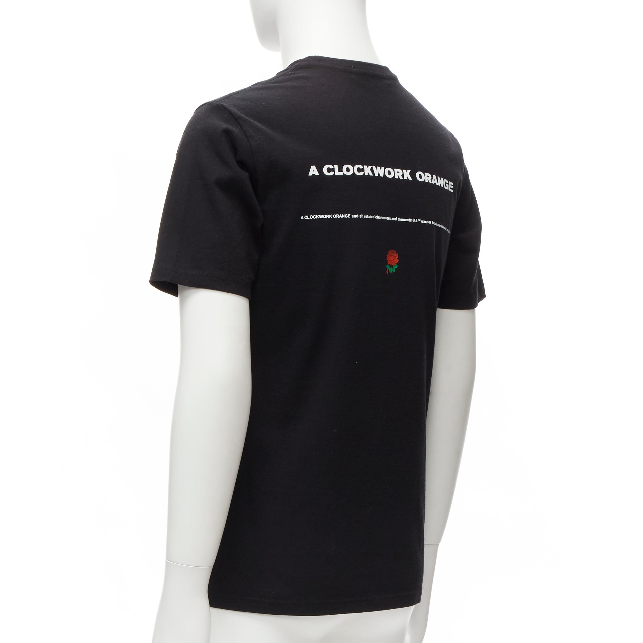 UNDERCOVER 2019 Clockwork Orange black vampire rose print tshirt JP2 M For Sale 1