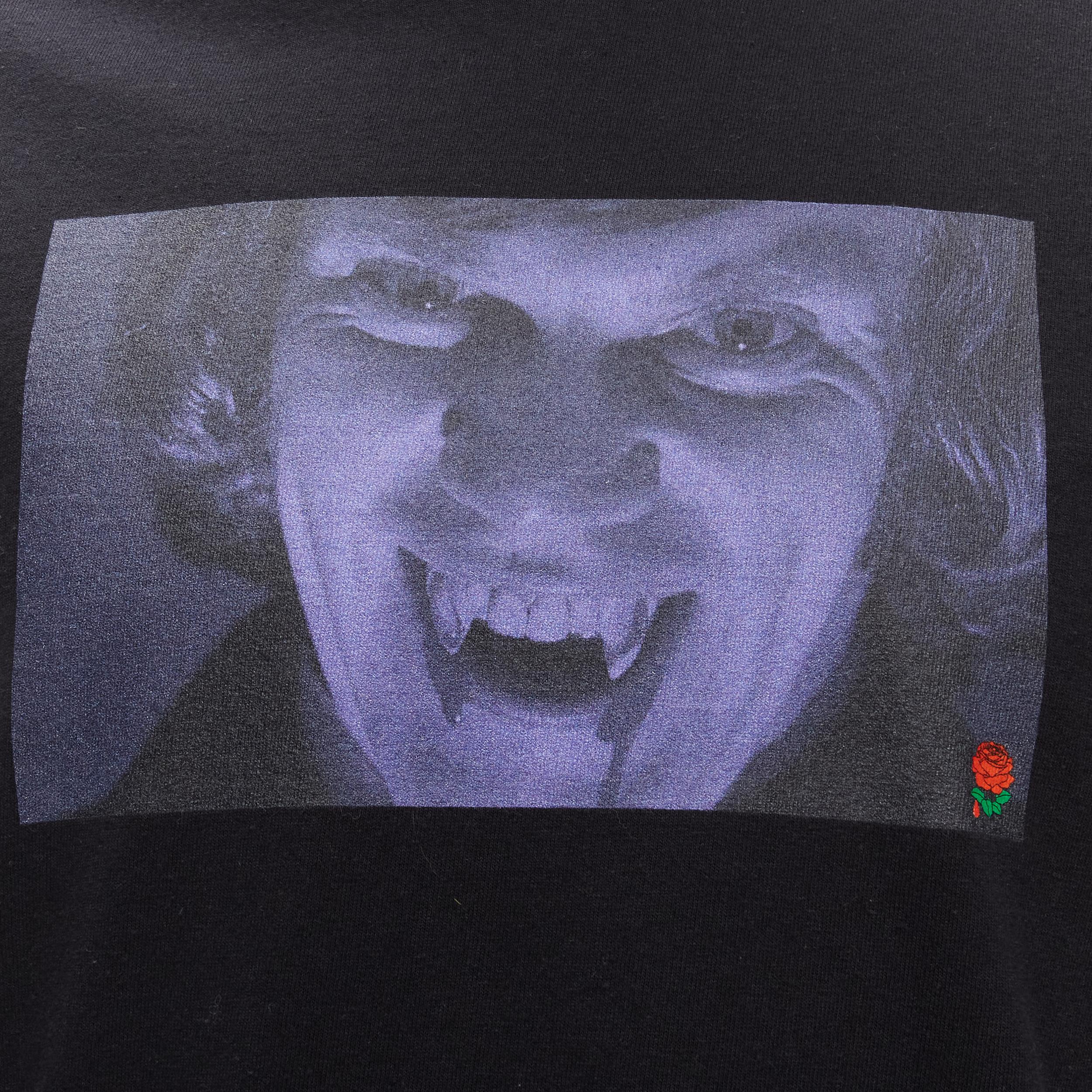 UNDERCOVER 2019 Clockwork Orange black vampire rose print tshirt JP2 M For Sale 2