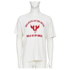 UNDERCOVER 2022 Devil Angel Delicate As The Devil Flocked white red top tshirt M