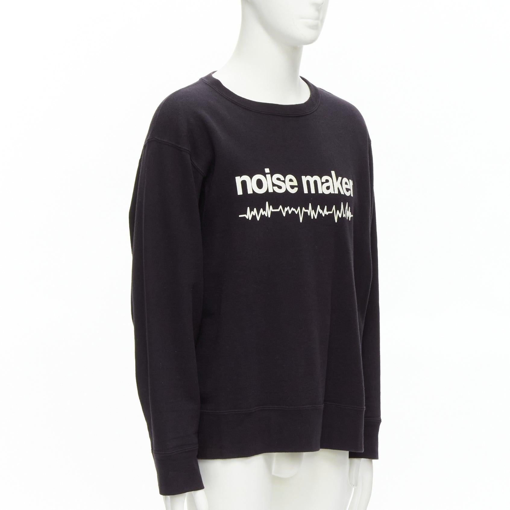 Noir Undercover 2023 noir coton noise maker graphic crew neck sweatshirt JP3 L en vente