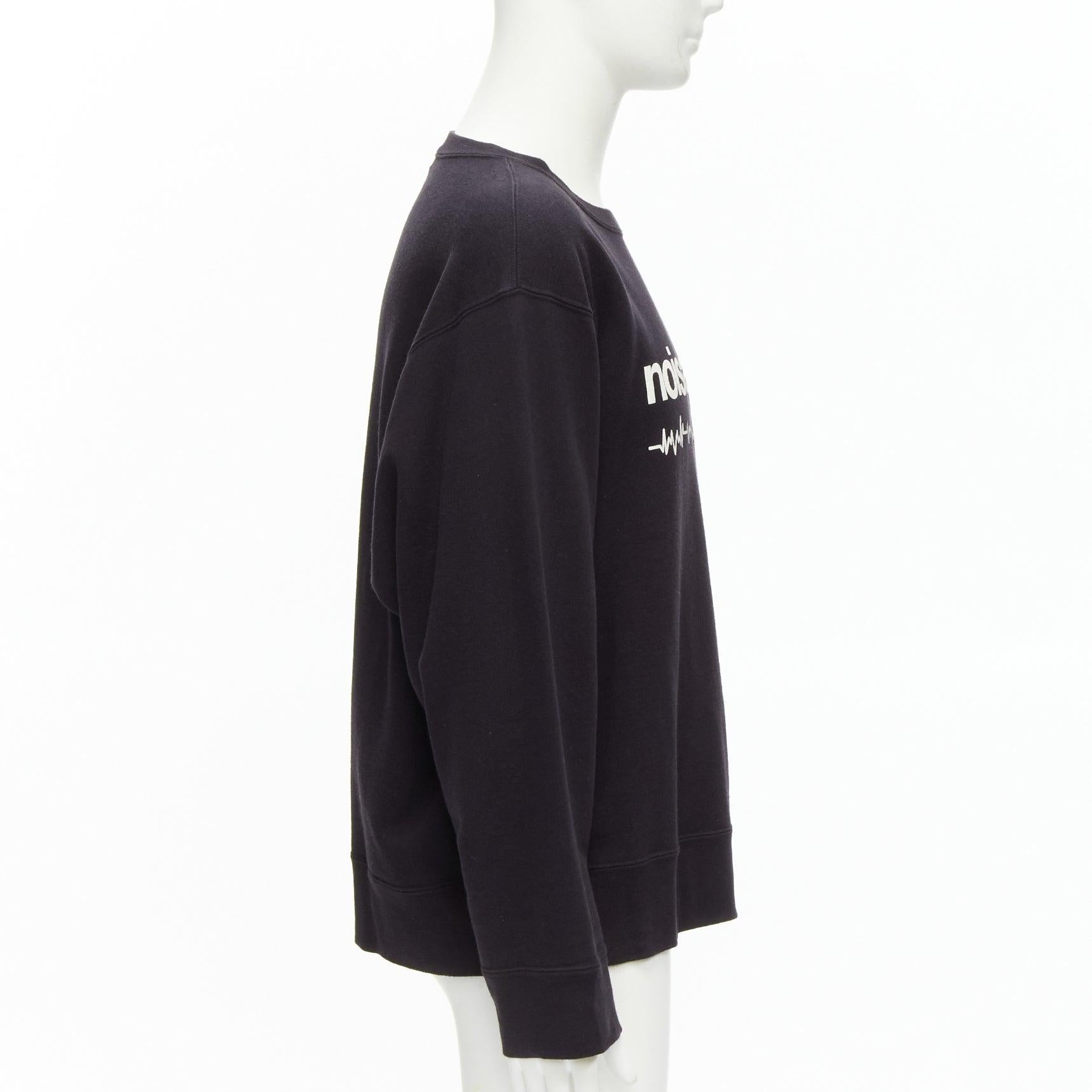 UNDERCOVER 2023 black cotton noise maker graphic crew neck sweatshirt JP3 L In Fair Condition For Sale In Hong Kong, NT