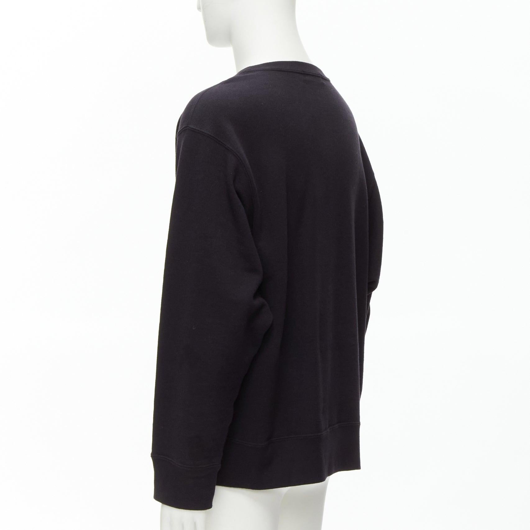 Undercover 2023 noir coton noise maker graphic crew neck sweatshirt JP3 L en vente 1