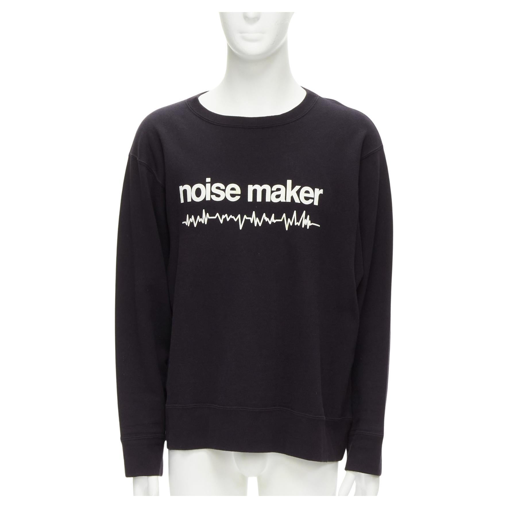 Undercover 2023 noir coton noise maker graphic crew neck sweatshirt JP3 L en vente