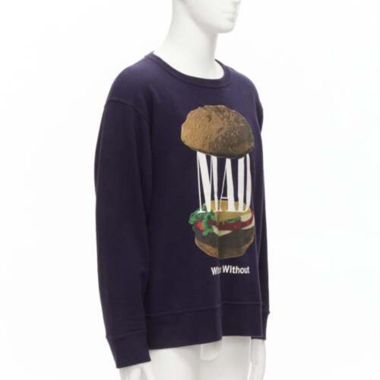Noir UNDERCOVER 2023 mad Burger avec sans imprimé en coton bleu marine JP3 L en vente