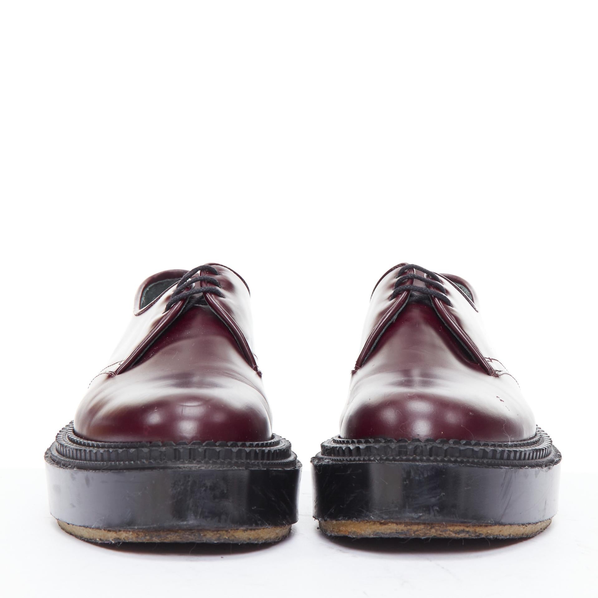 Gray UNDERCOVER ADIEU 2018 Derby burgundy chunky platform creepers EU38 For Sale
