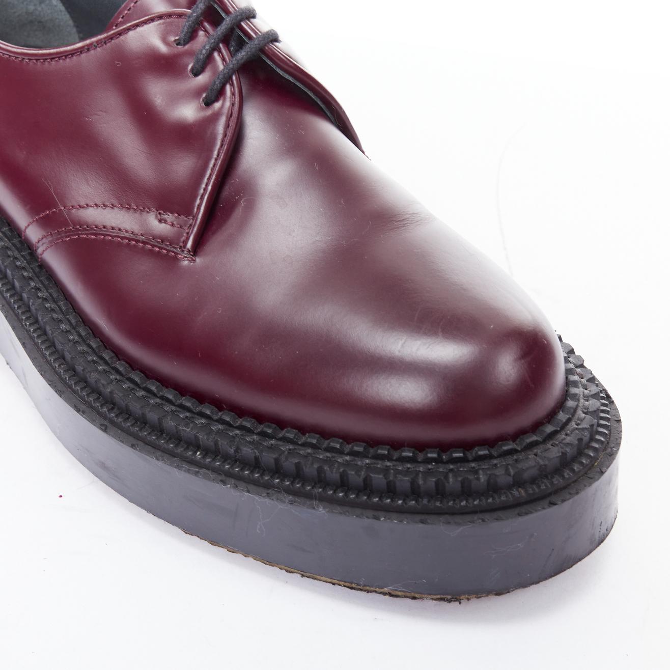 UNDERCOVER ADIEU 2018 Derby burgundy chunky platform creepers EU38 For Sale 2