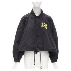 UNDERCOVER Anti SNS black nylon flared windbreaker jacket JP2 M