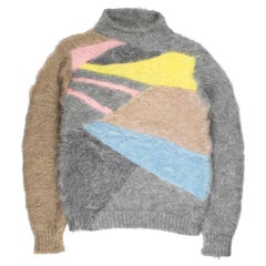 Undercover AW2002 Mehrfarbiger Mohair-Pullover