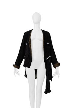Veste Undercover en tissu éponge noir avec boutons en forme de globe oculaire 2005
