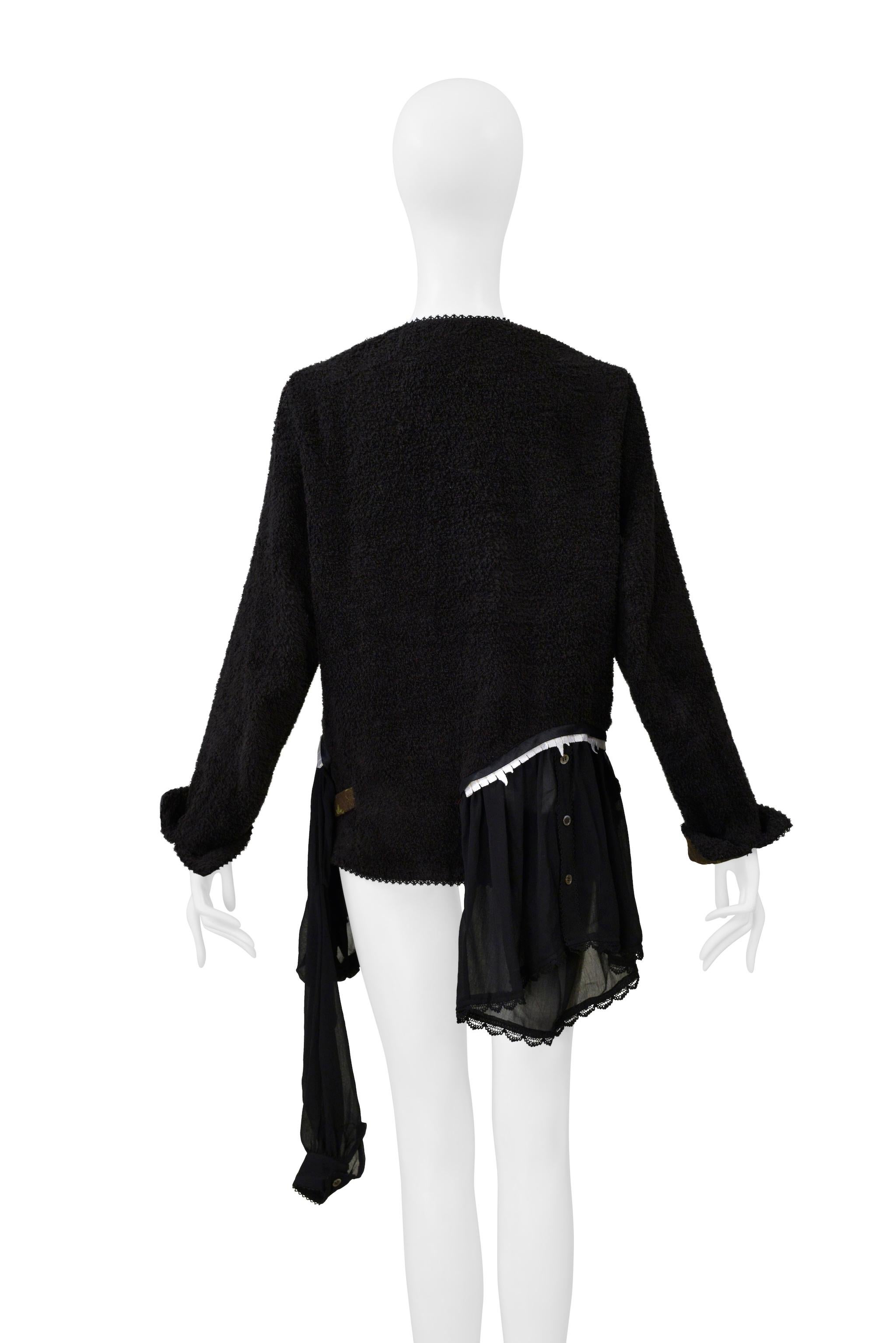 Giacca Undercover in spugna nera con bottoni a forma di occhio 2005 in vendita 4