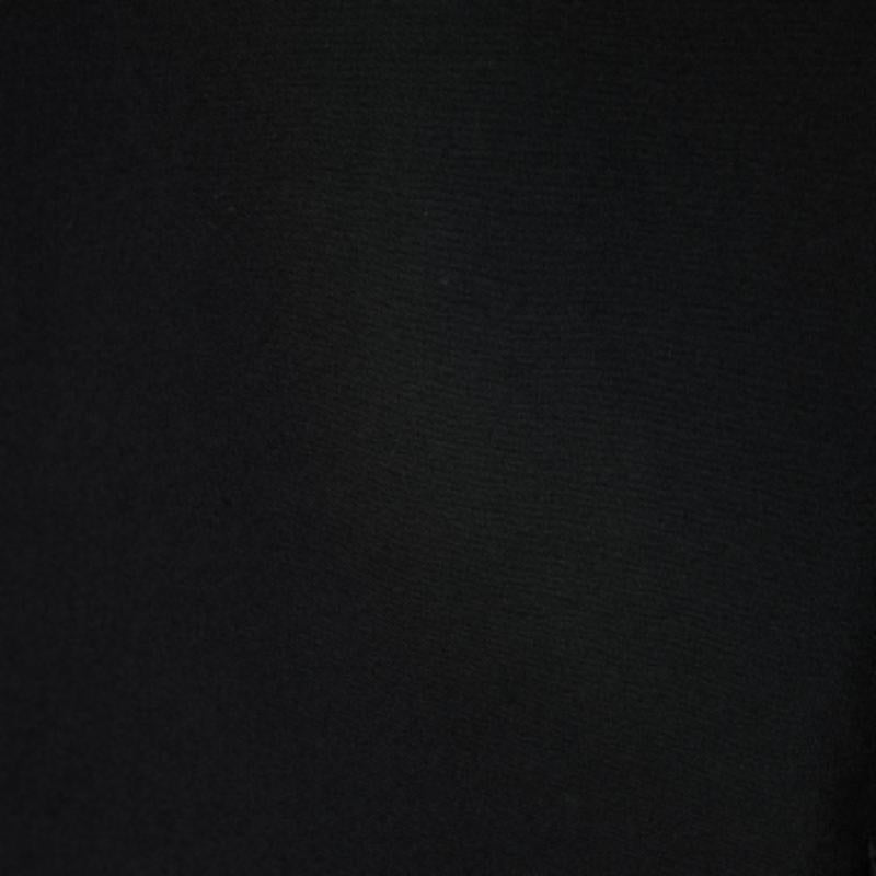 Noir M-One Black Wool V-Neck Pullover Jacket M en vente