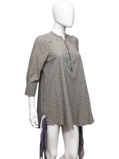 Undercover by Jun Takahashi S/S 2012 Fringe Polka Dot Grey Shirt Size XS