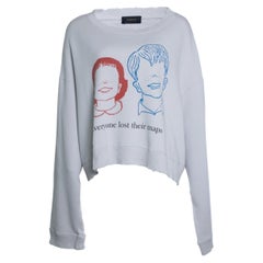 Undercover, cropped sweater with print