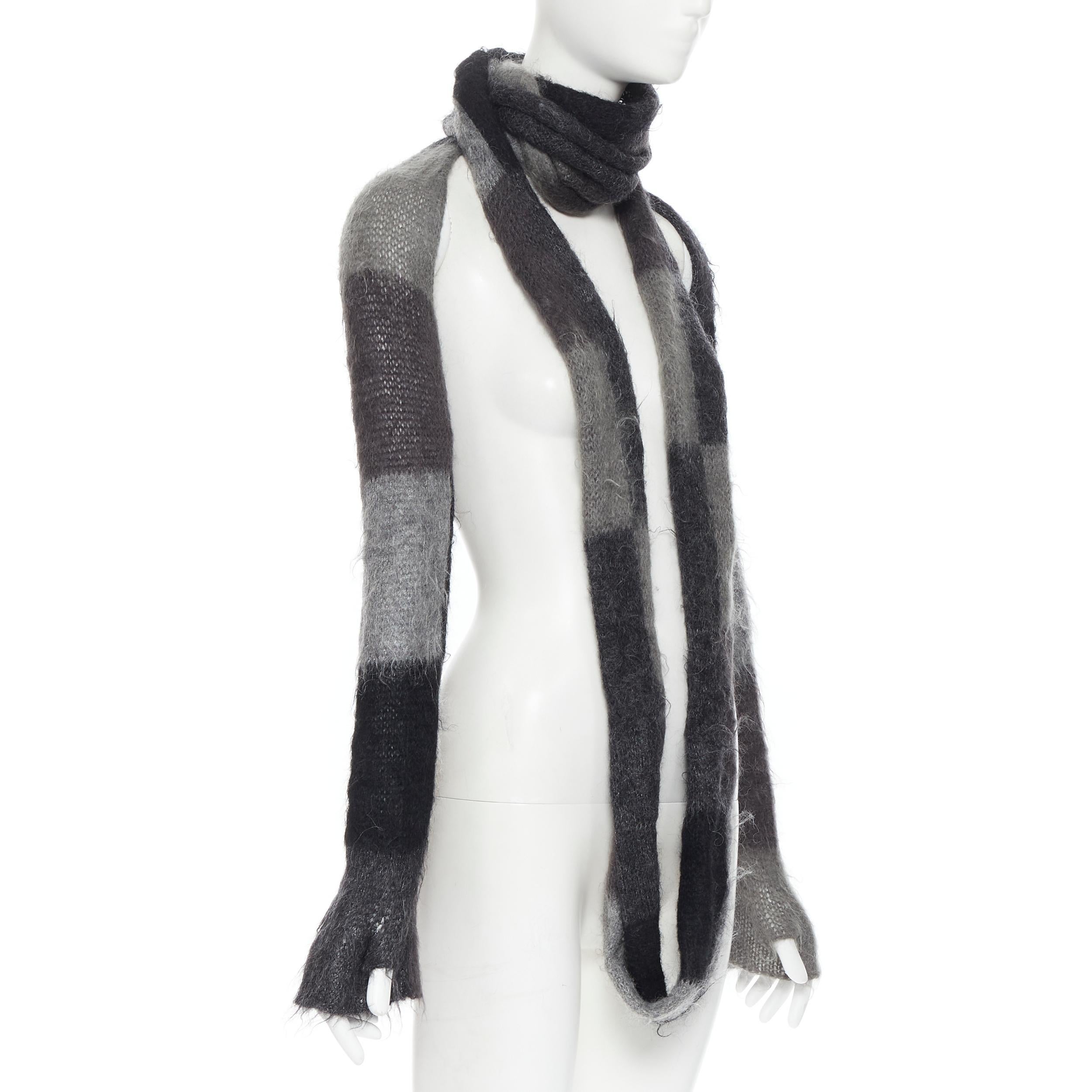 grey glove scarf