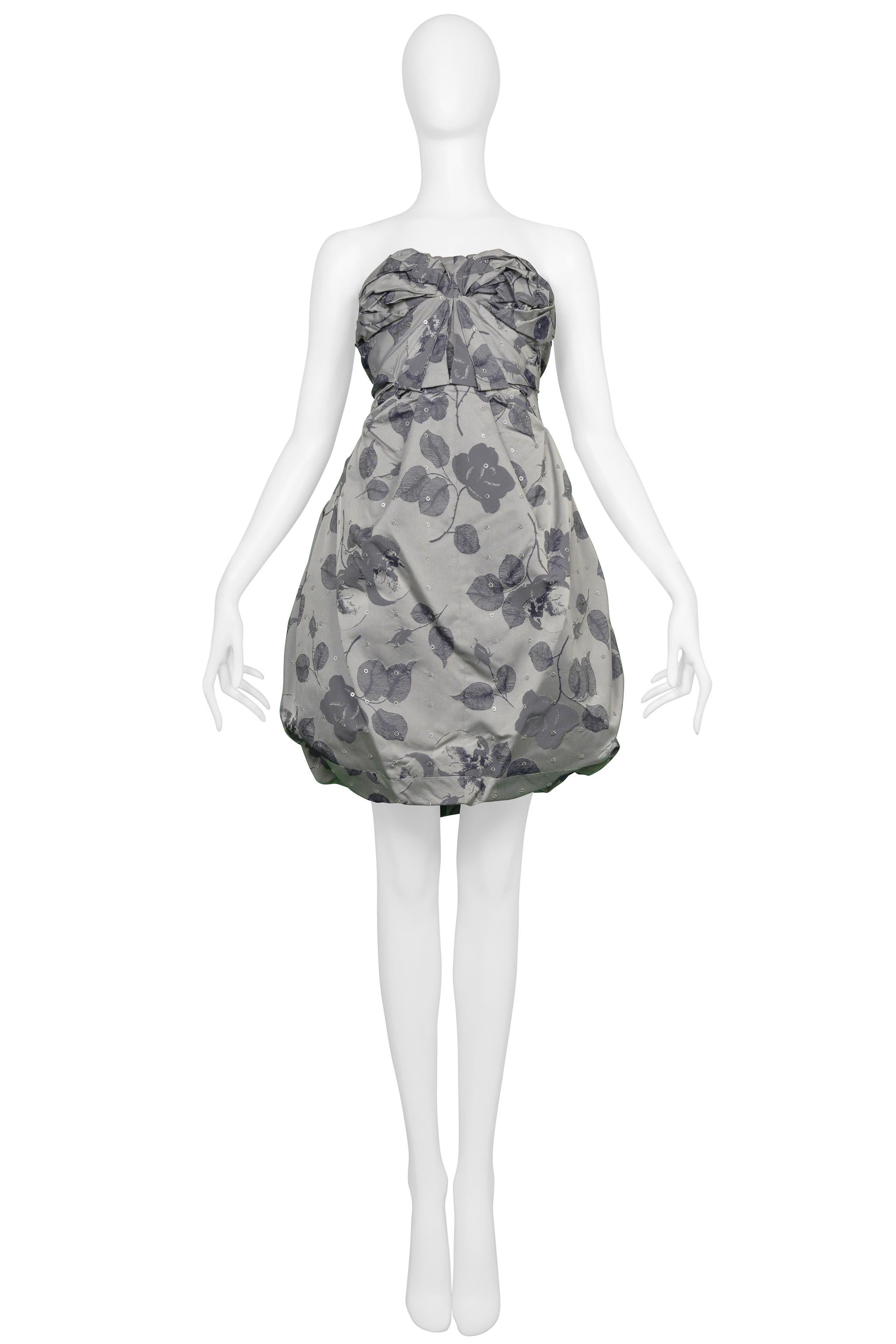 Undercover - Robe froncée grise à imprimé floral SS 2008 Pour femmes en vente