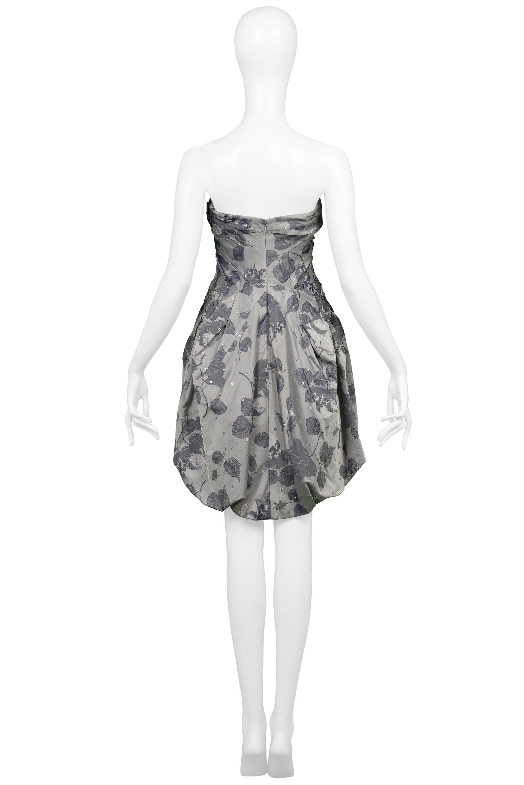 Undercover - Robe froncée grise à imprimé floral SS 2008 en vente 1