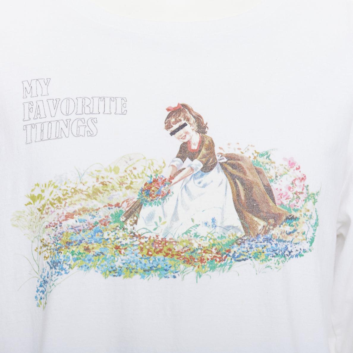UNDERCOVER John My Favourite Things weißes Langarm-T-Shirt mit Baumwolldruck JP3 L
Referenz: CNLE/A00464
Marke: Undercover
Collection'S: John Undercover
MATERIAL: Baumwolle
Farbe: Weiß, Multicolour
Muster: Karikatur
Verschluss: Pullover
Hergestellt