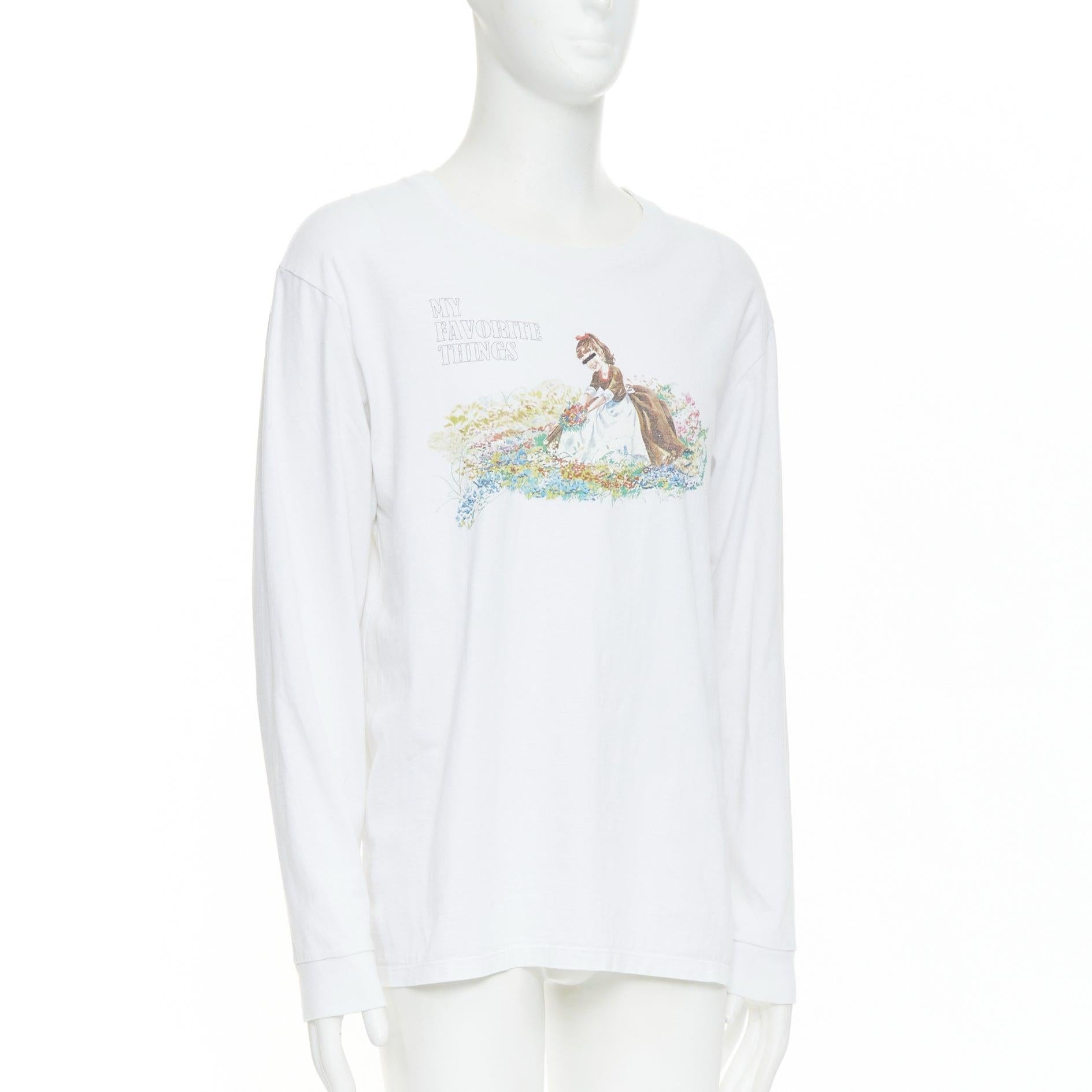 UNDERCOVER John My Favourite Things weißes Langarm-T-Shirt mit Baumwolldruck JP3 L (Grau) im Angebot