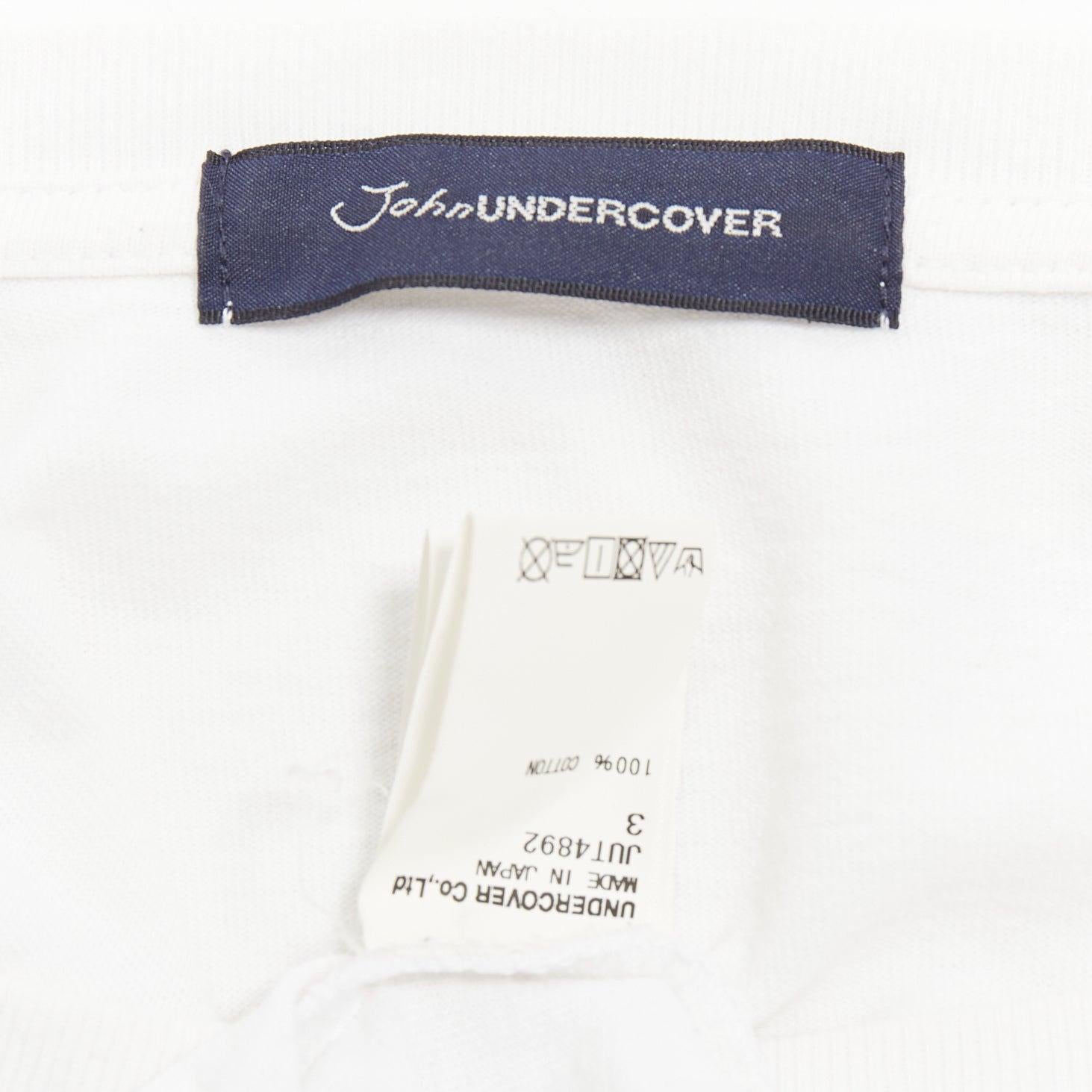 UNDERCOVER John My Favourite Things weißes Langarm-T-Shirt mit Baumwolldruck JP3 L im Angebot 3