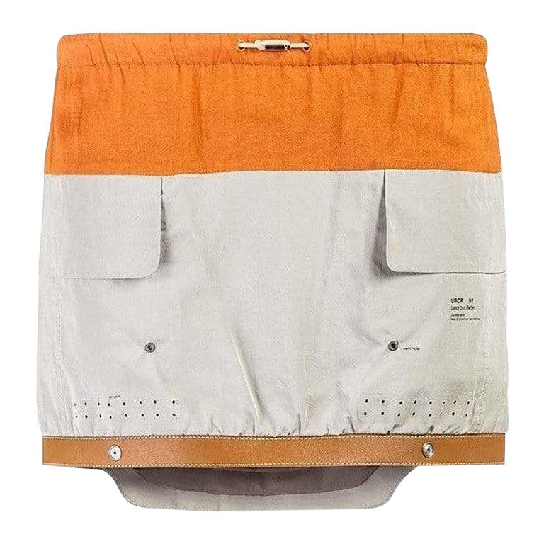 Unusual 50s Woven Straw and Raffia Embroidered Circle Skirt For Sale at