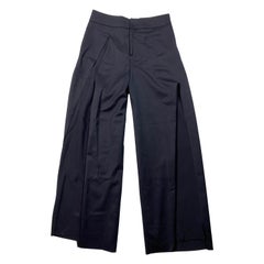 Undercover Navy Wool and Silk Trousers Pants, Size 2