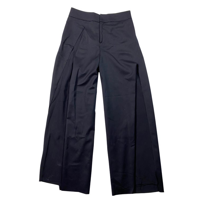 Undercover Navy Wool and Silk Trousers Pants, Size 2 For Sale at 1stDibs