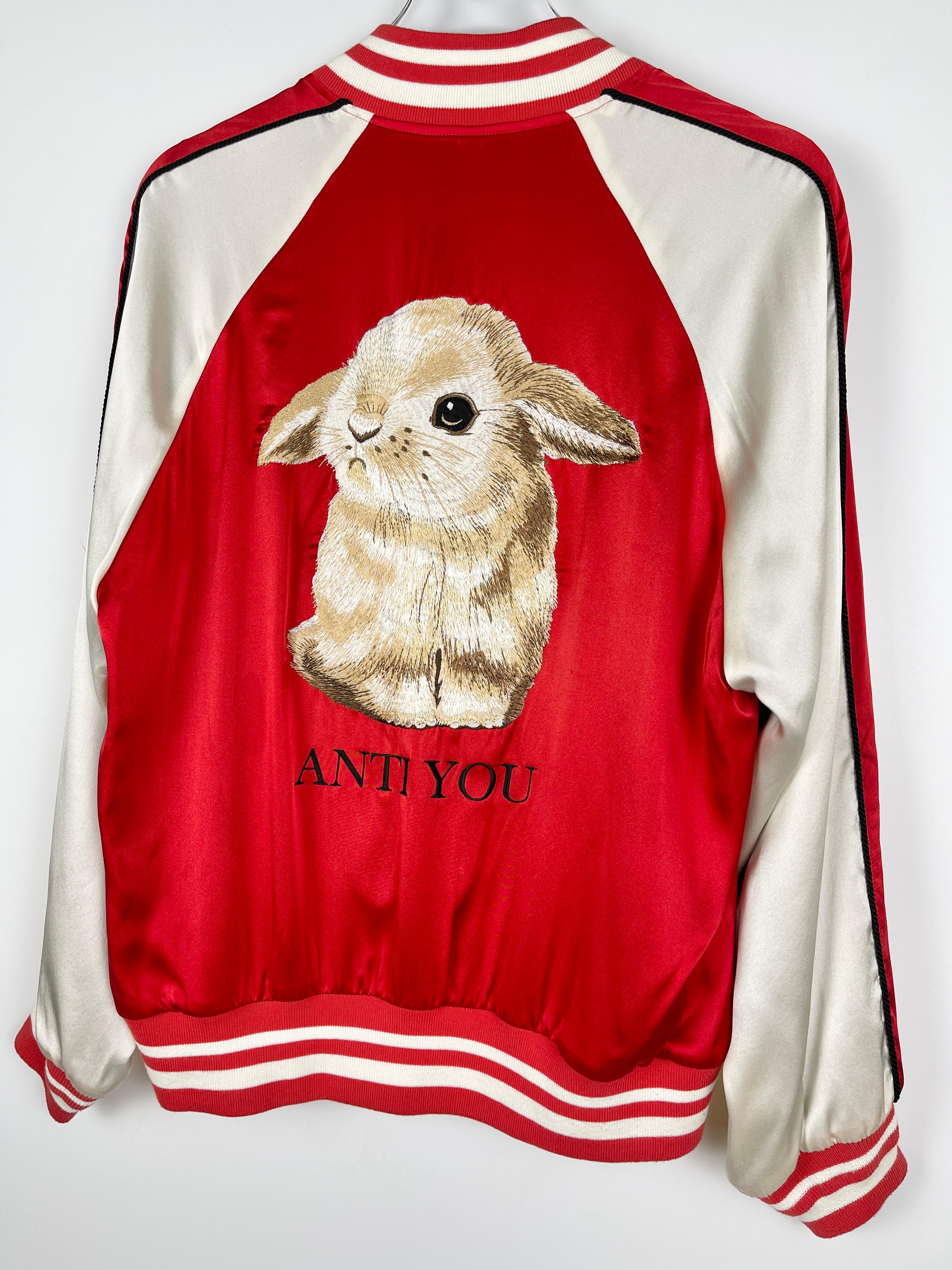 Undercover S/S2023 Anti-you Rabbit Bomber Jacket For Sale 5
