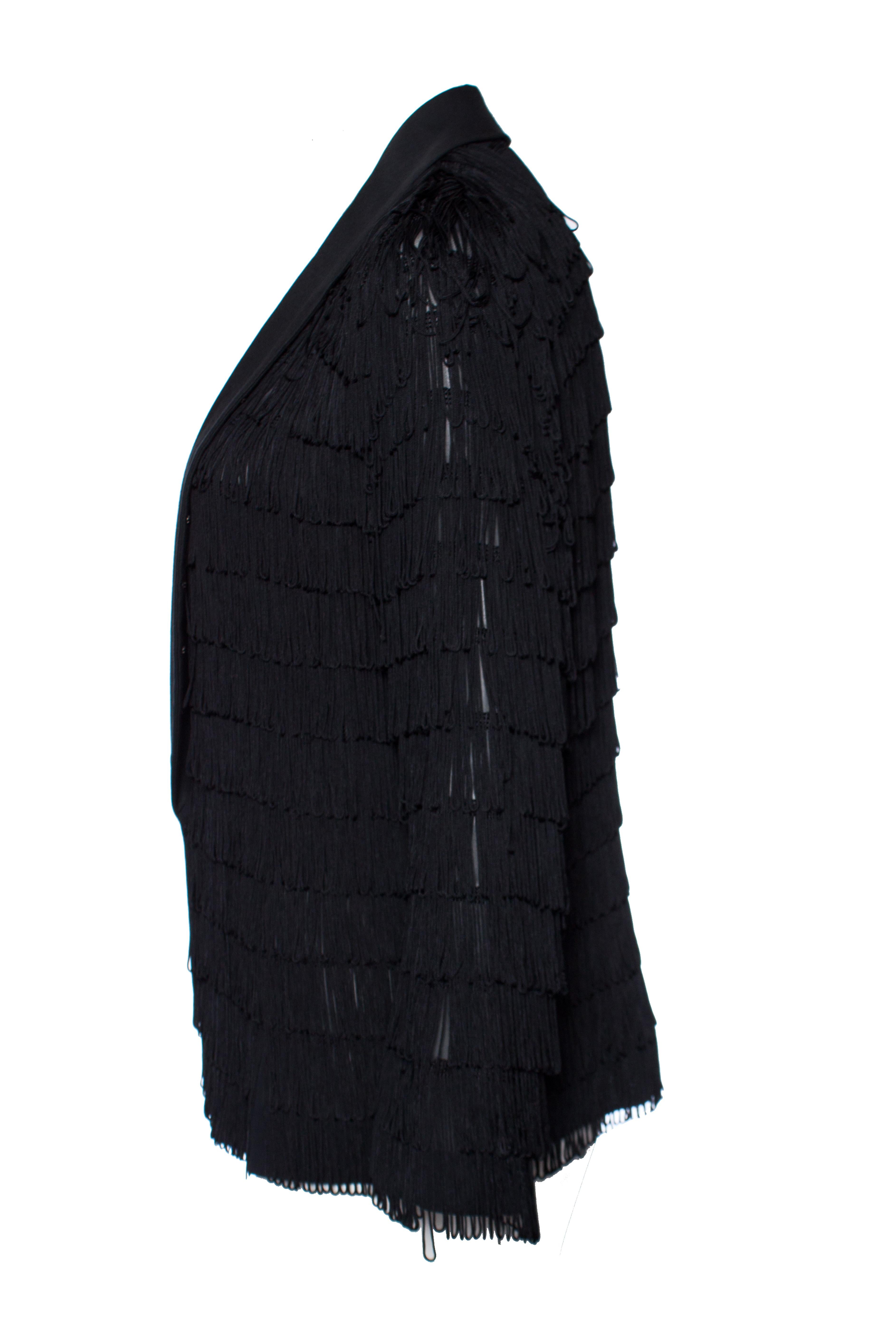 Women's Undercover, semi-transparent jacket with fringes. For Sale