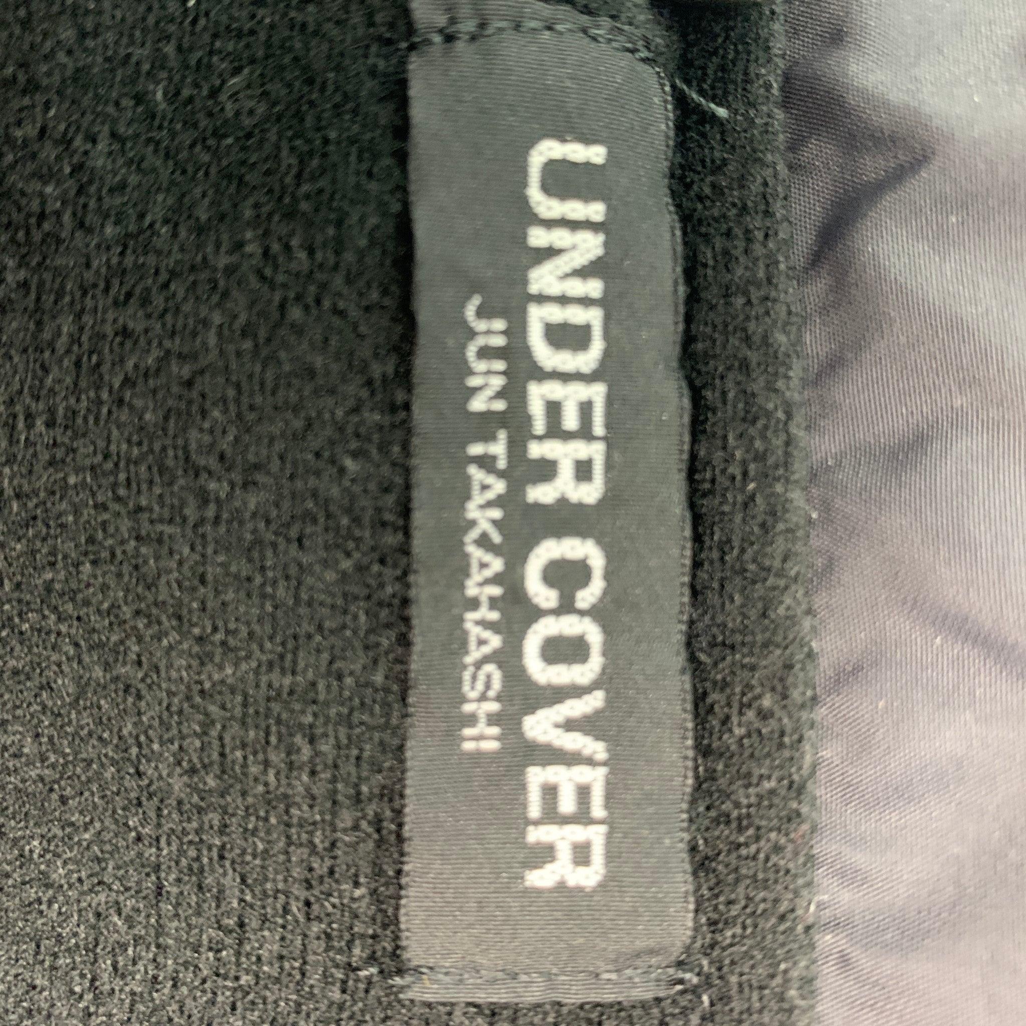 Men's UNDERCOVER  Size L Black Multi-Color Cartoon Polyester Snaps Coat For Sale