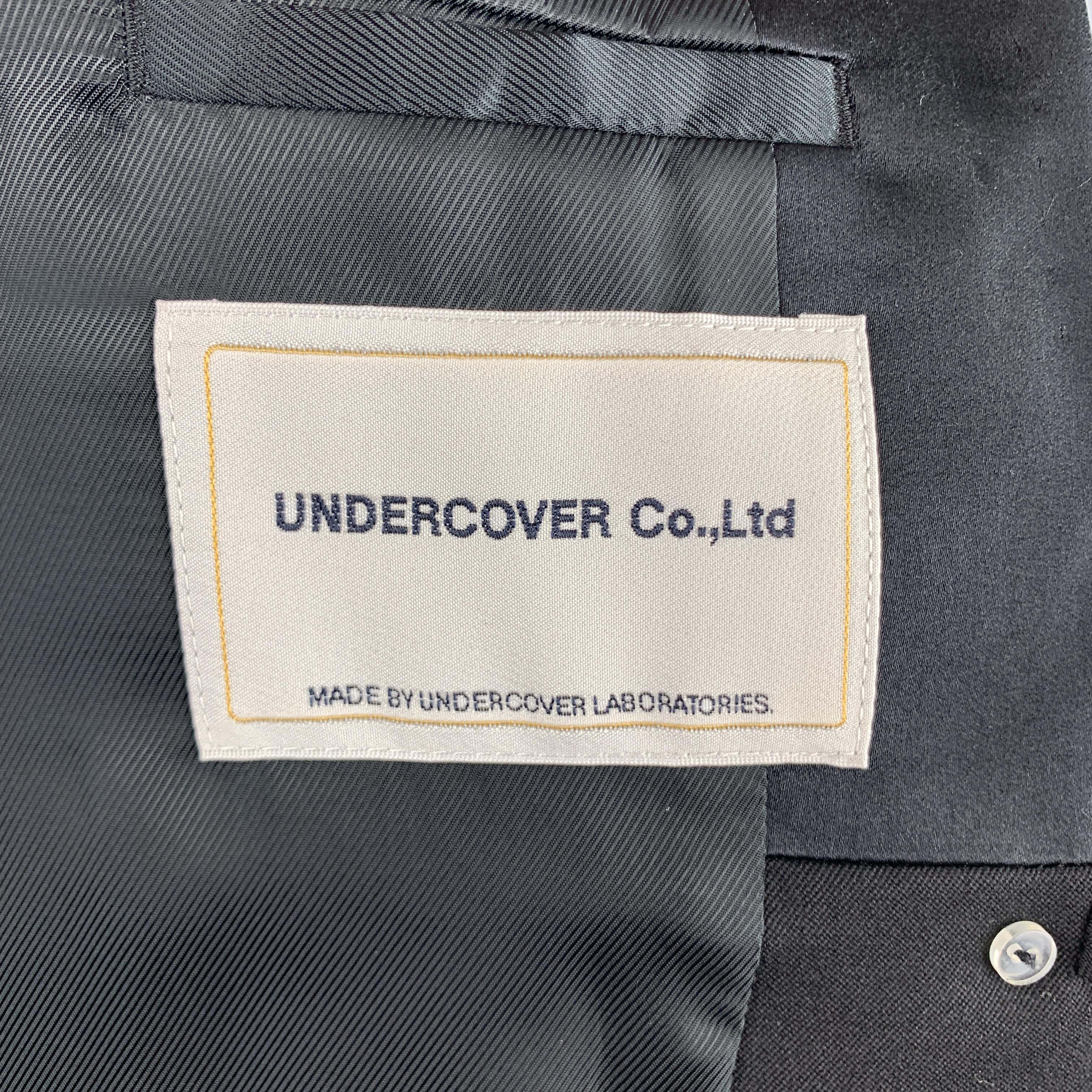 UNDERCOVER Size M Black Wool Satin Shawl Collar Tuxedo Coat 3