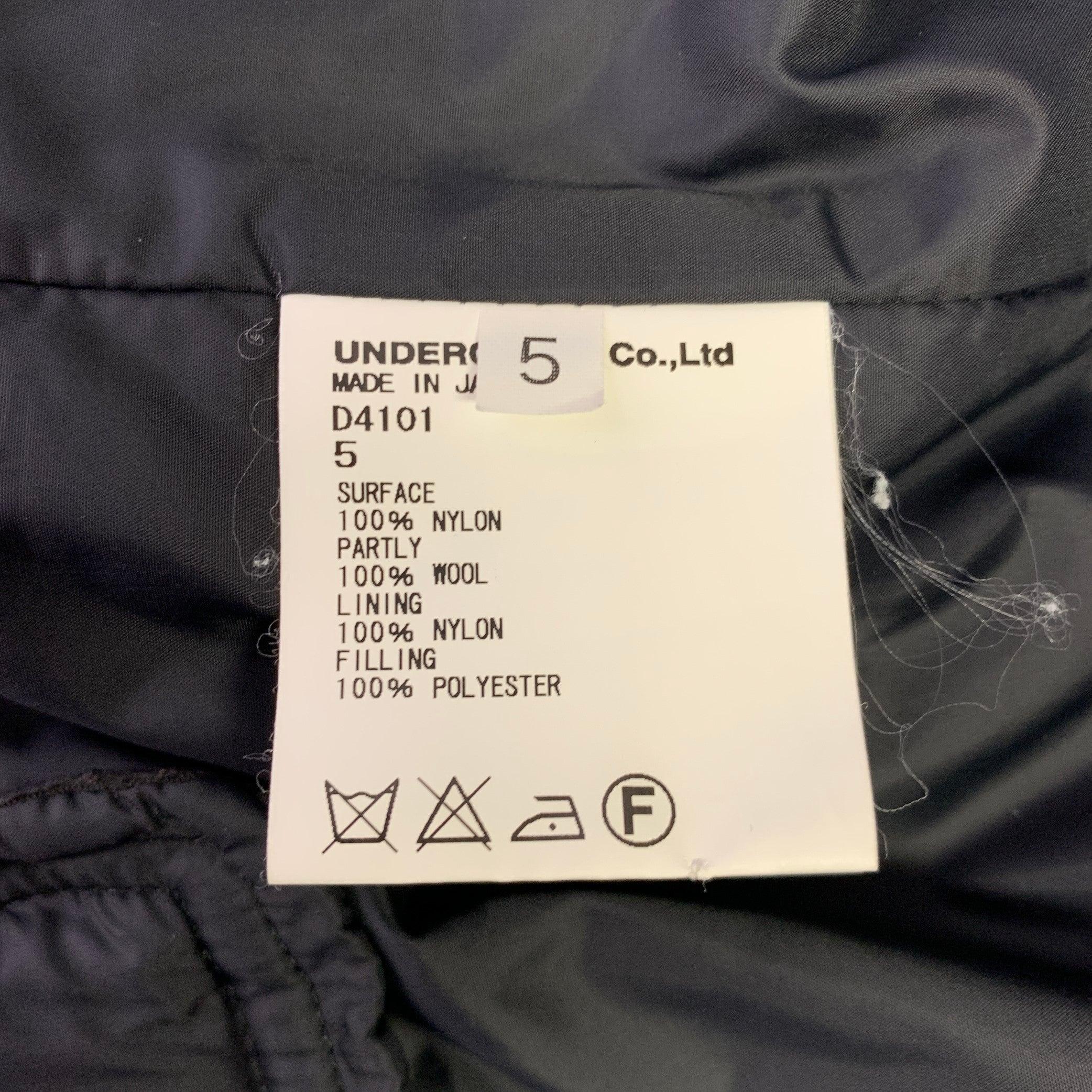 UNDERCOVER Talla XL Negro Gris Contraste Ribete Nylon Chaqueta Blazer en venta 2
