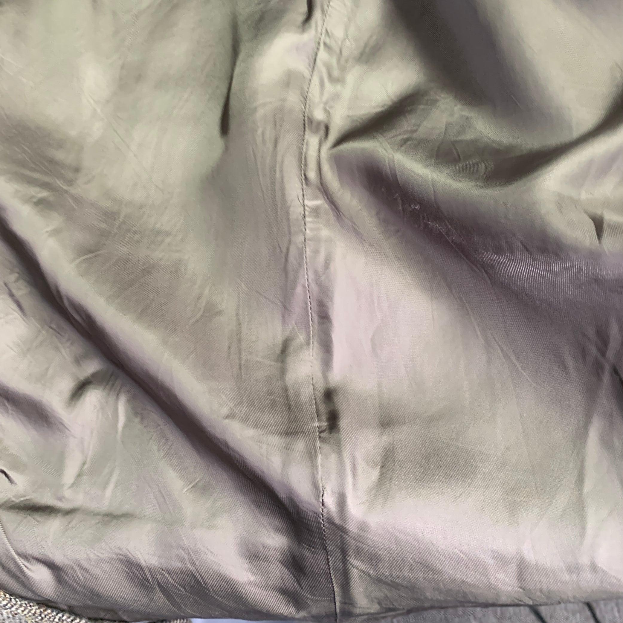 UNDERCOVER Size XL Brown Olive Herringbone Wool Coat For Sale 2