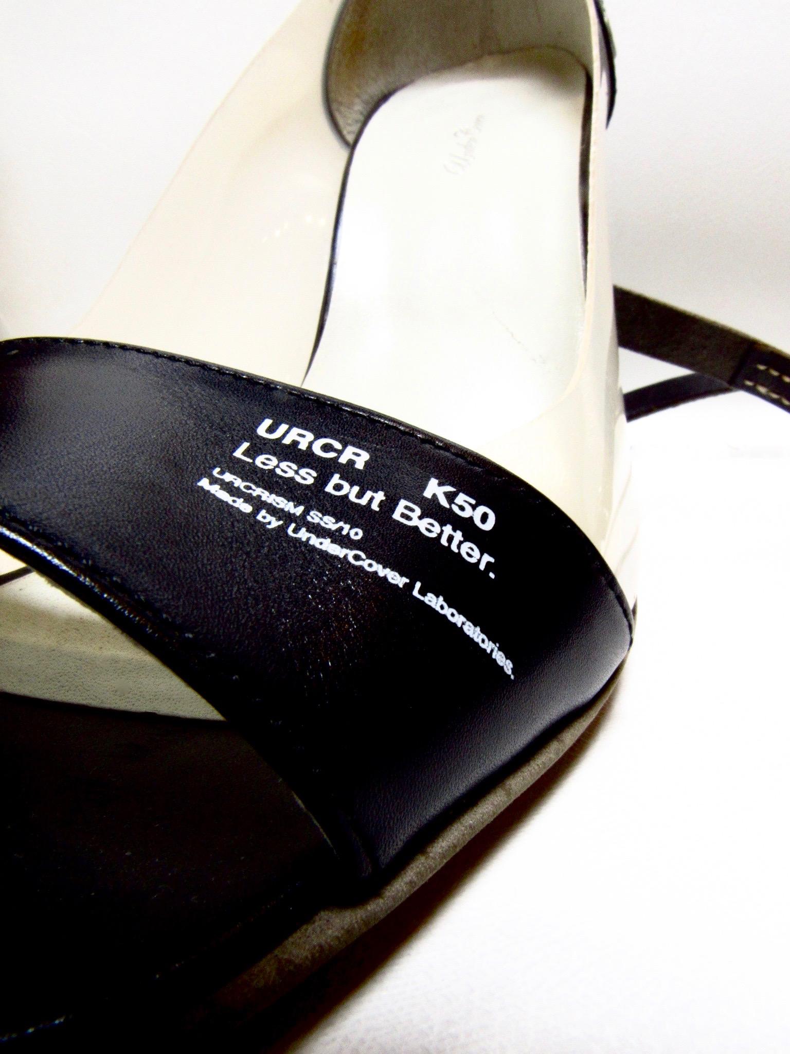 Undercover - Chaussures à talons à lanières noires « Less But Better », printemps-été 2010 Neuf - En vente à Laguna Beach, CA
