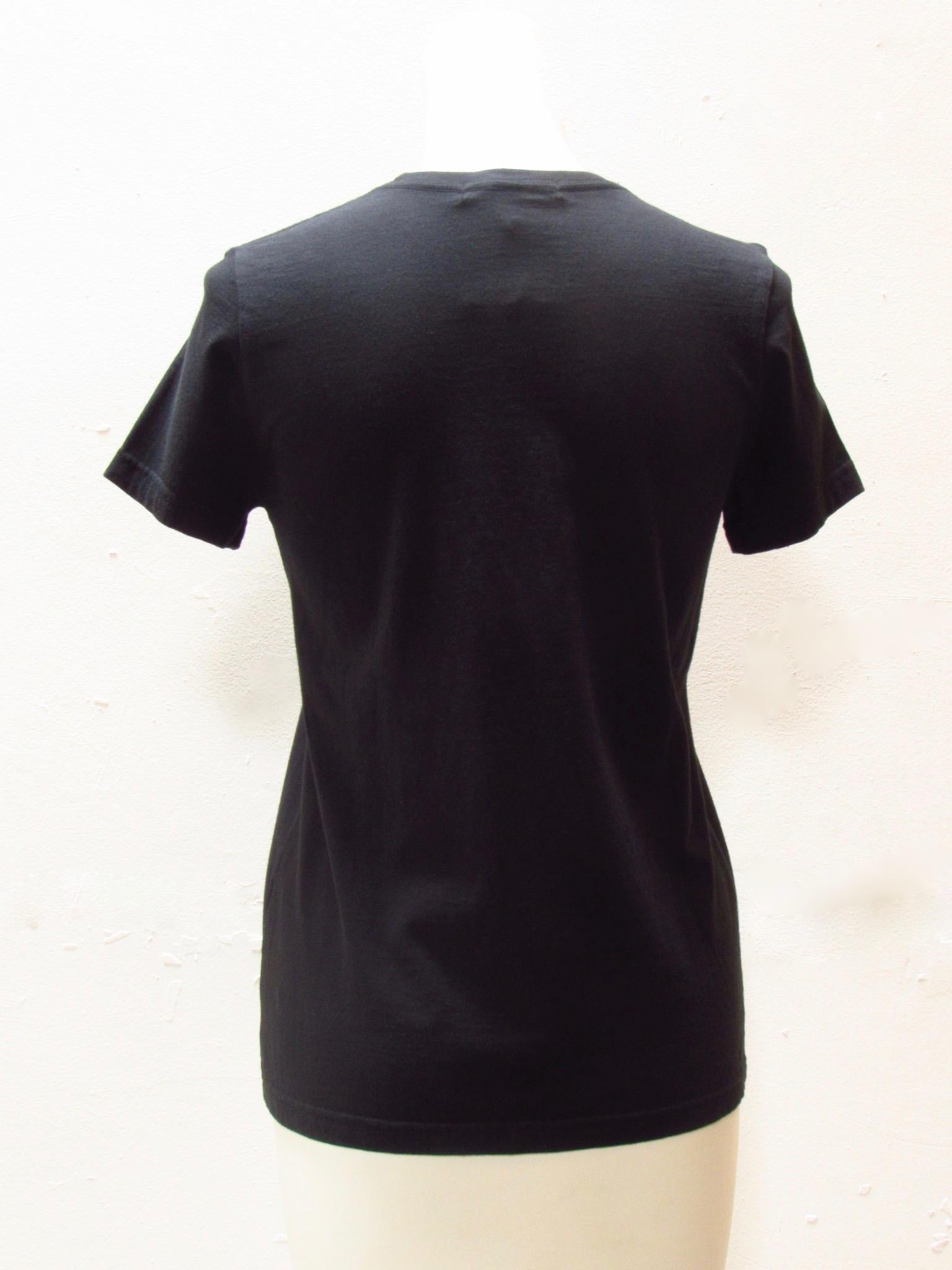 Tee-shirt noir Undercover vintage, en 100% coton, avec un graphique 