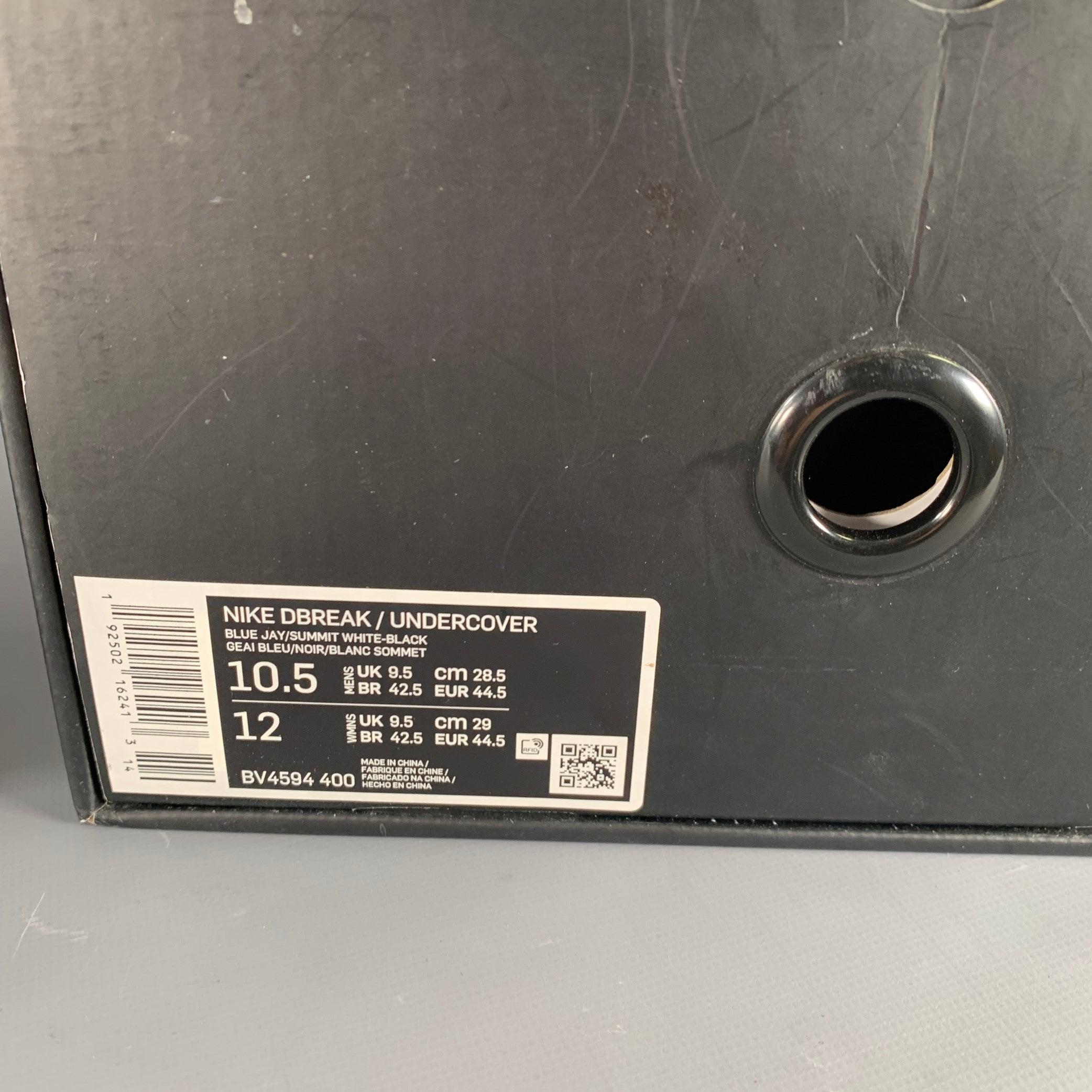 UNDERCOVER x NIKE Size 10.5 Black Blue Color Block Nylon Lace-Up Sneakers For Sale 6