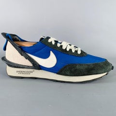 UNDERCOVER x NIKE Taglia 10.5 Nero Blu Color Block Nylon Lace-Up Sneakers
