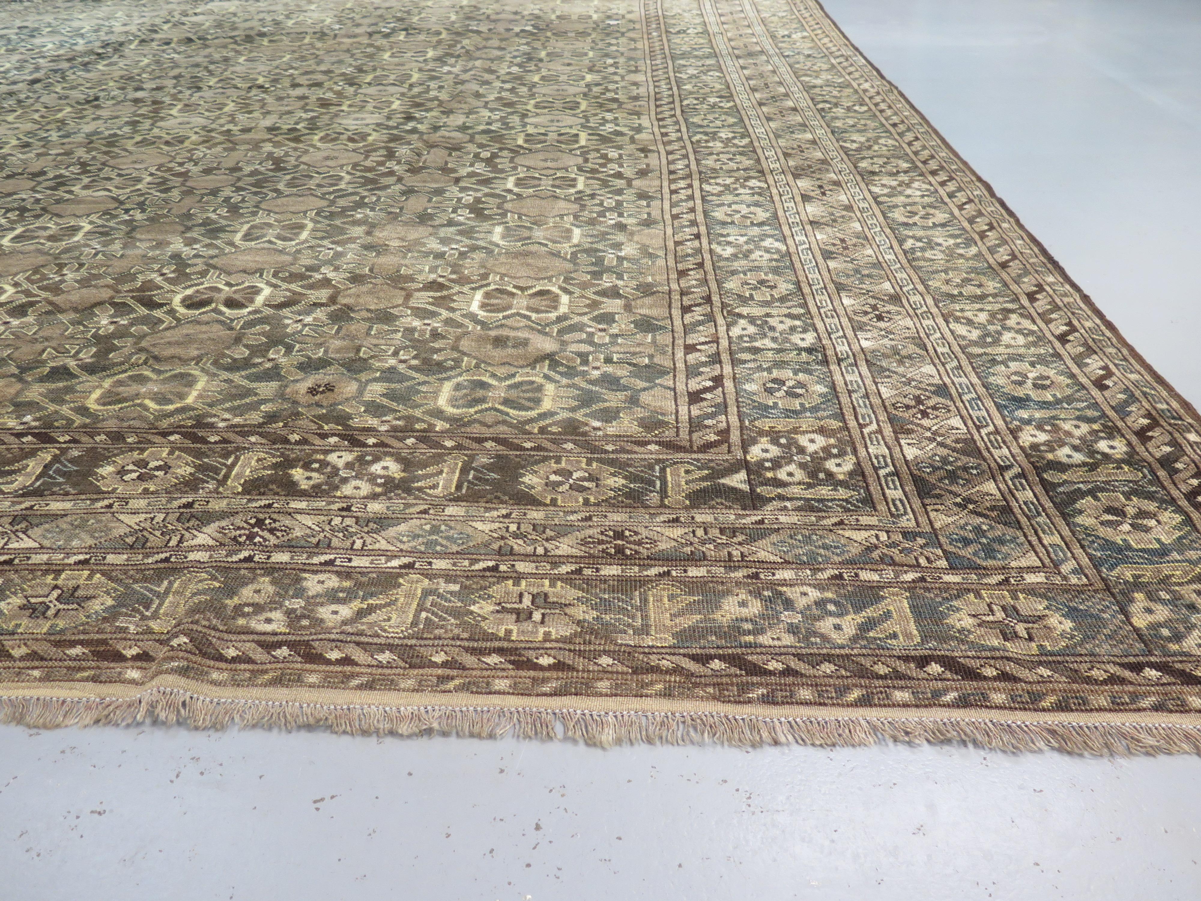 Turkmen Understated 1890s Beshir Carpet For Sale