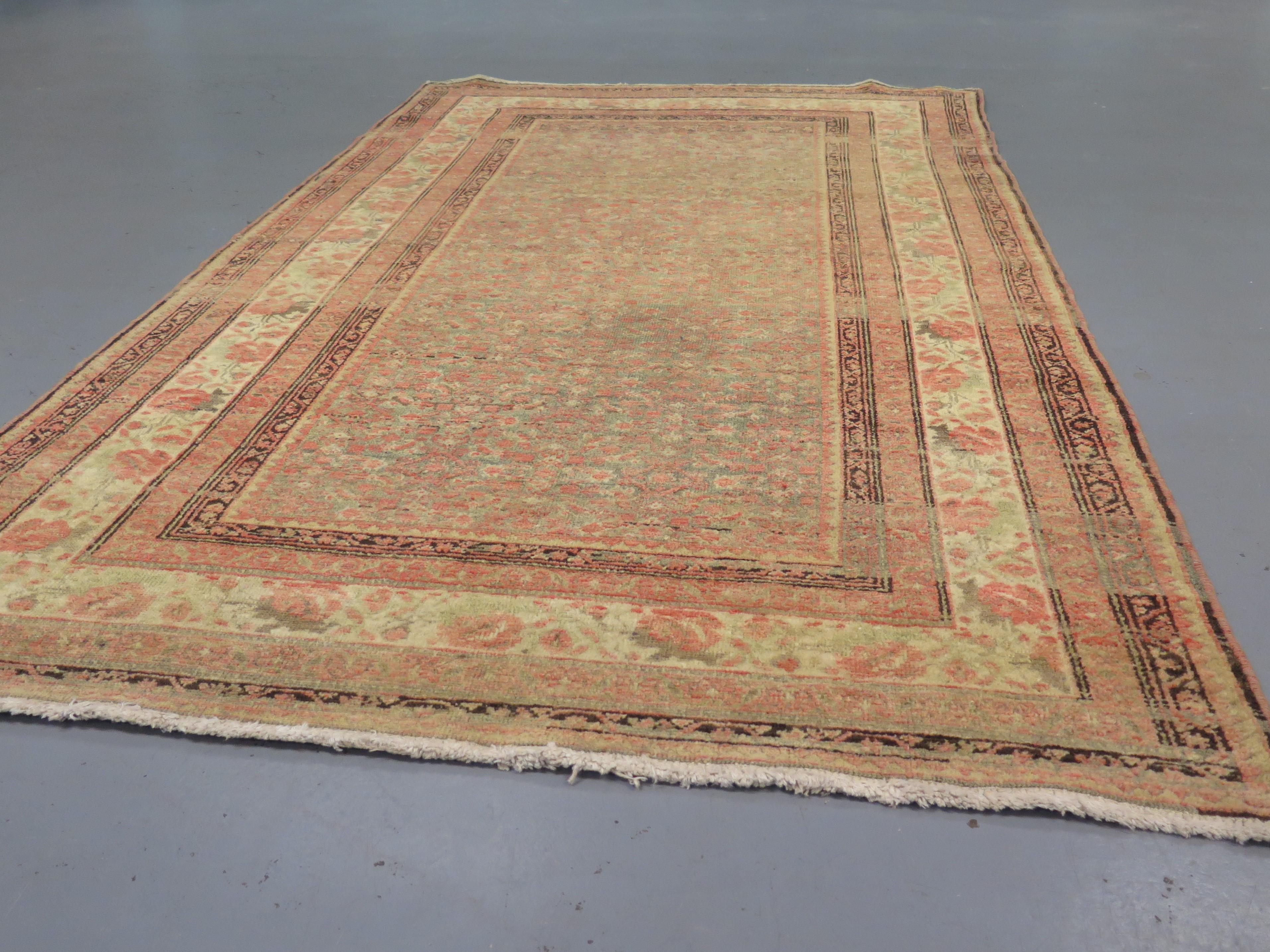 Vegetable Dyed Understated Anatolian Accent Rug, c. 1900s For Sale