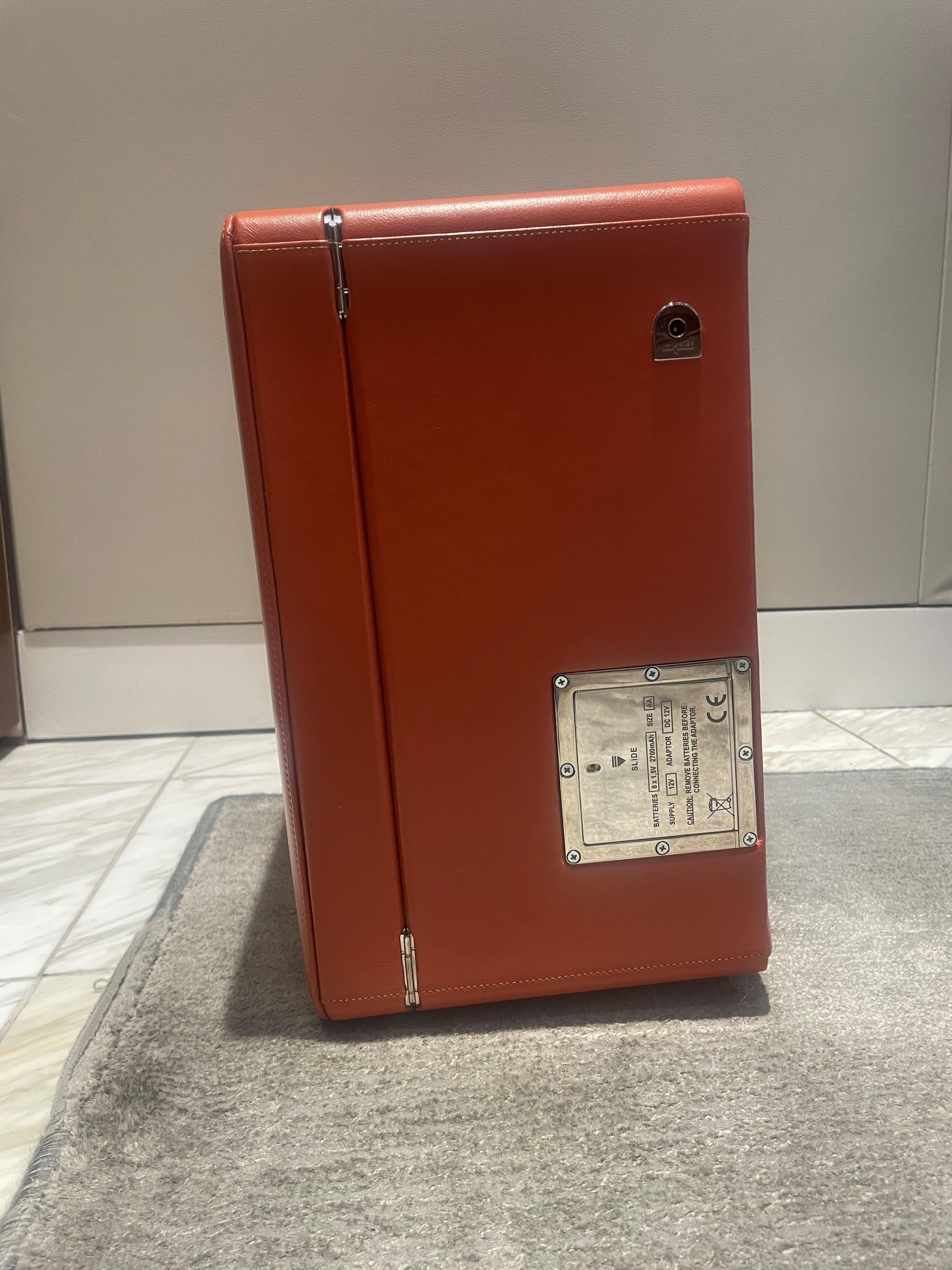 Underwood London Uhr & Schmuck Tan Leder Möbel Storage Box im Zustand „Hervorragend“ im Angebot in Dallas, TX