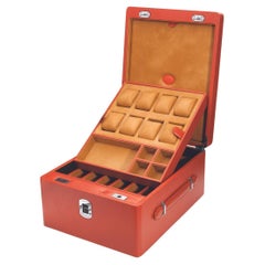 Underwood London Uhr & Schmuck Tan Leder Möbel Storage Box