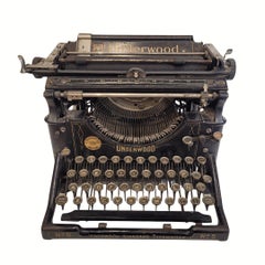 Machine à écrire Underwood No. 5, en fonte, New York, vers 1917