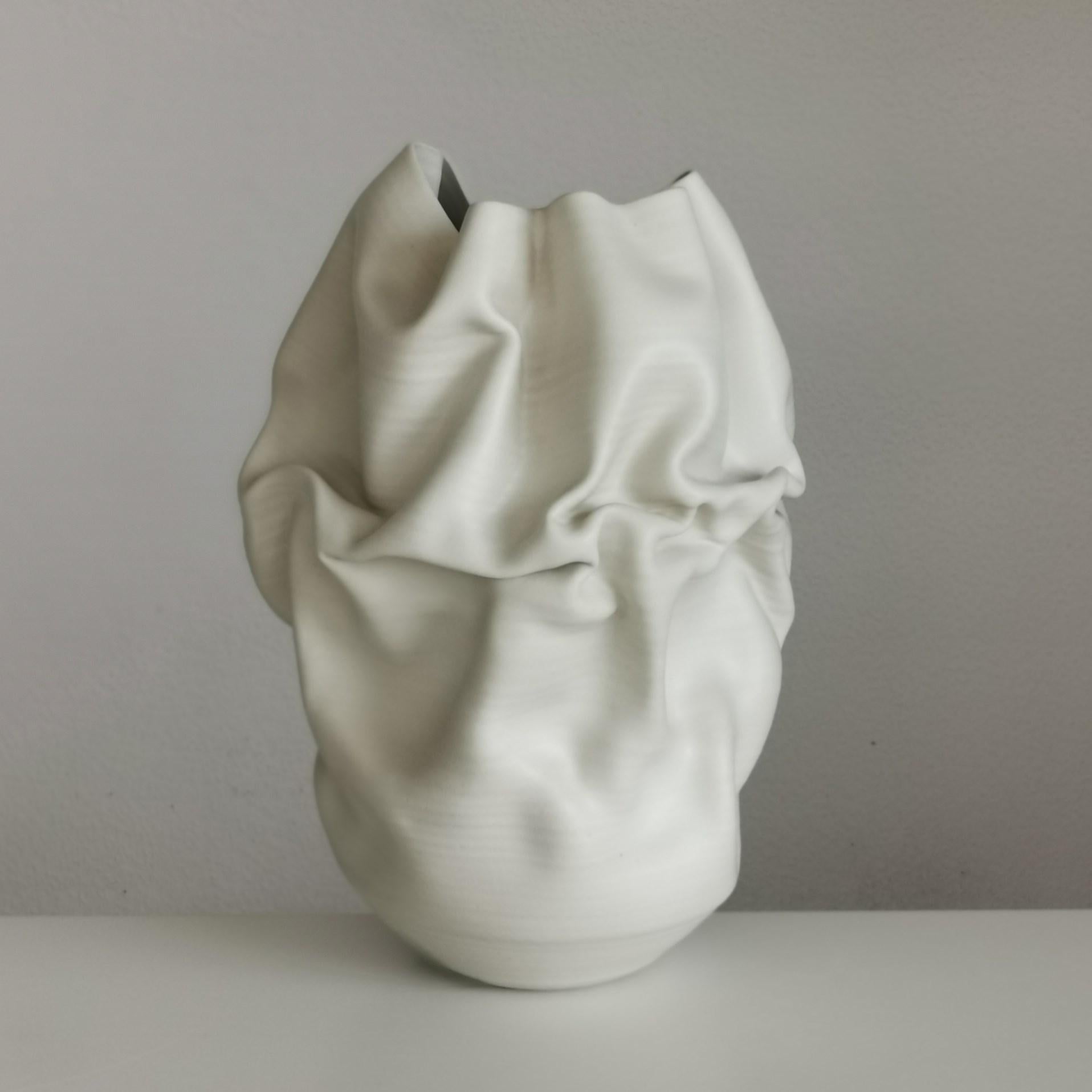 Undulating Crumpled Form No 51, a Ceramic Vessel by Nicholas Arroyave-Portela 1
