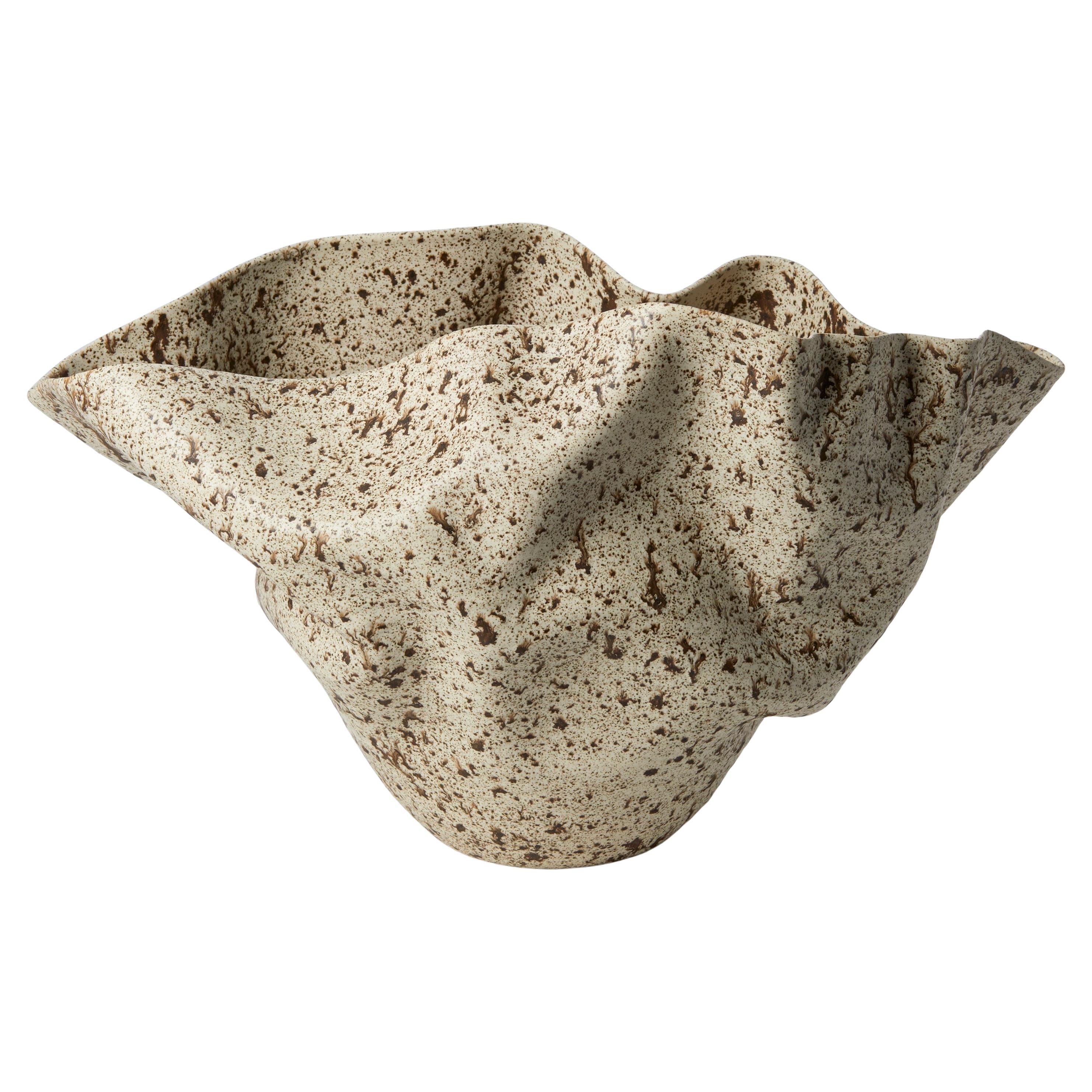 Undulating Form in Speckled Glaze No 145 by Nicholas Arroyave-Portela