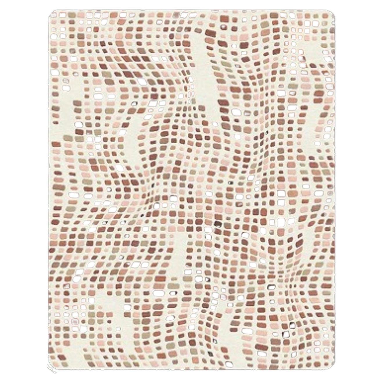 Tappeto Undulating Grid annodato a mano 8
x10
- Lana tibetana e seta di bambù - By Design Modern in vendita