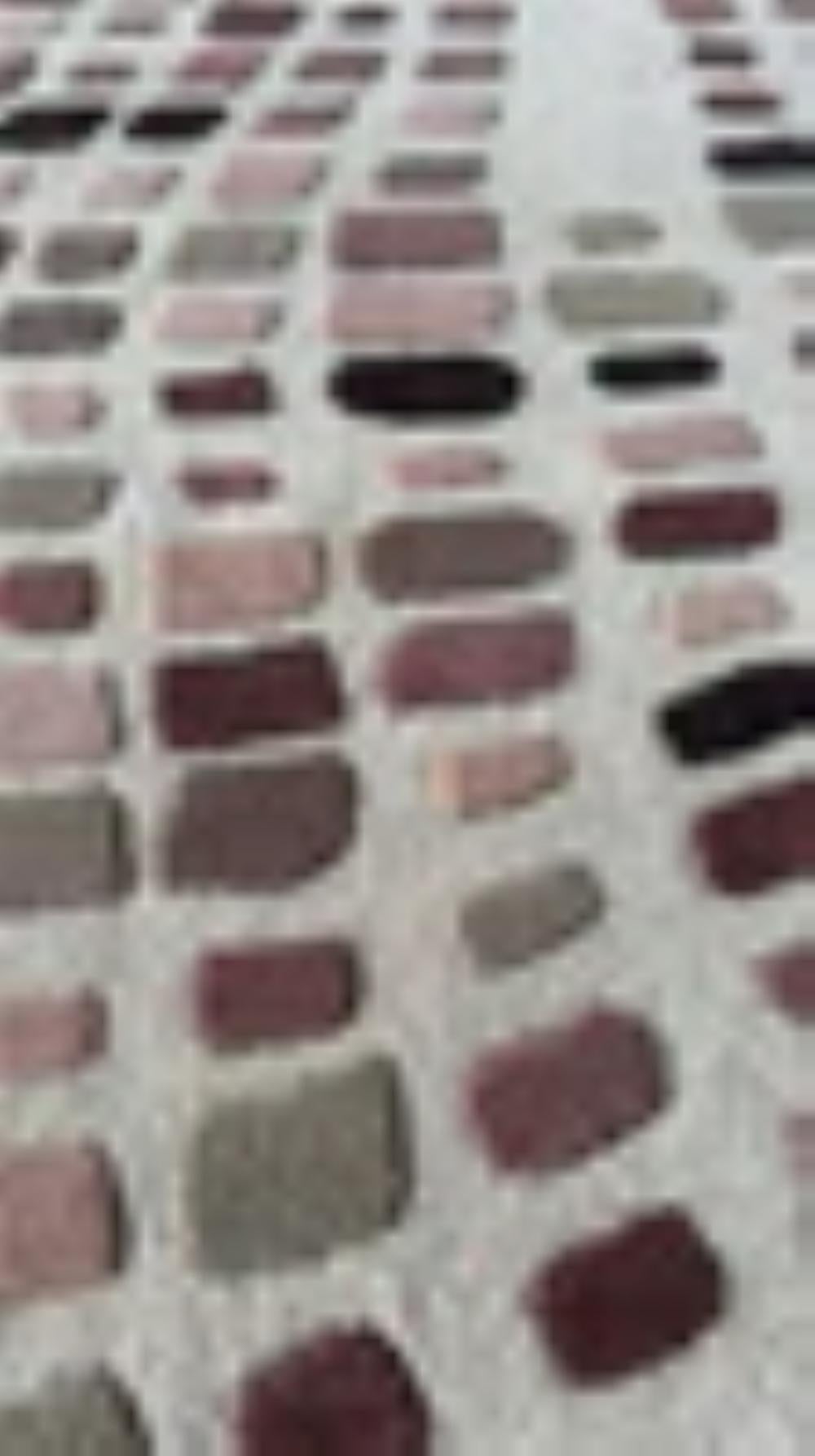 Moderno Tappeto Undulating Grid annodato a mano 9'x12'- Lana tibetana e seta di bambù - By Design Modern in vendita