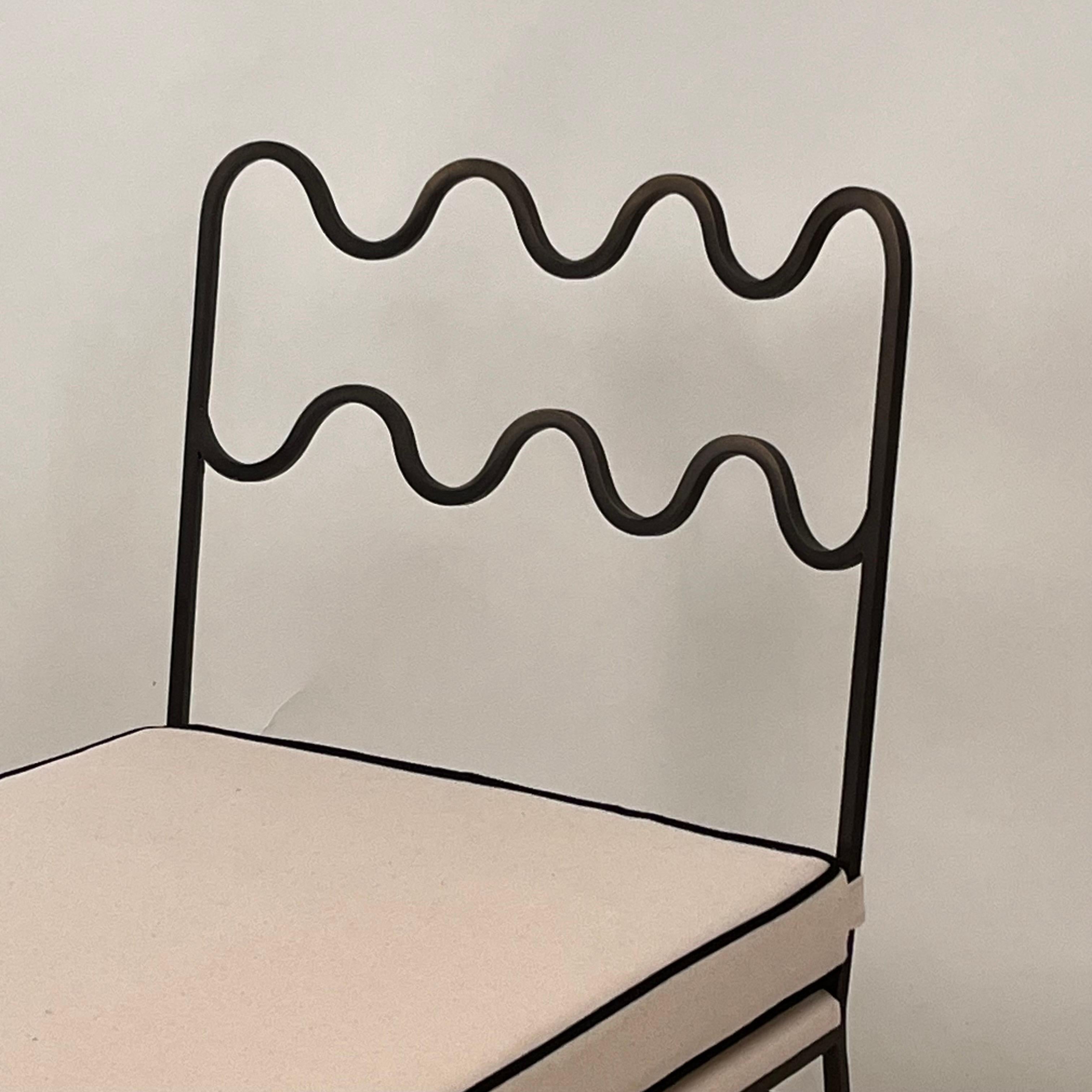 Francese Sedia ondulata Méandre di Design Frères in vendita